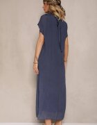 rosa Rochie Albastră cu croială tip cutie cu legătură Napalea