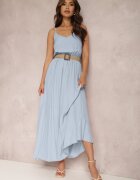 rosa Rochie Albastră cu curea Auxonia