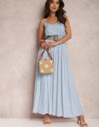 rosa Rochie Albastră cu curea Auxonia