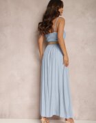 rosa Rochie Albastră cu curea Auxonia