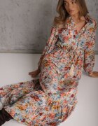 rosa Rochie Albastră deschisă cloș cu flori Rotu