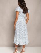 rosa Rochie Albastră Petrecută Florală Wakena