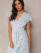 rosa Rochie Albastră Petrecută Florală Wakena