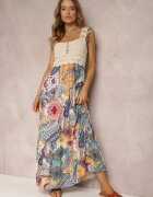 rosa Rochie Bej-Albastru Grayah