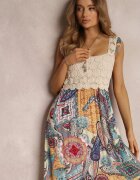 rosa Rochie Bej-Albastru Grayah