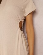 rosa Rochie bej de bumbac Satho