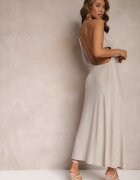 rosa Rochie Bej deschis Asimetrică Maxi pe un umăr cu lănțișor decorativ Ombrelle
