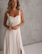 rosa Rochie Bej deschis Cloche cu Bretele legate și Decupaj Argomeda