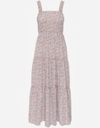 rosa Rochie Bej deschis Cloche cu Imprimeu Floral cu Bretele Malaisia
