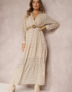 rosa Rochie Bej deschis Cu centură Erenope