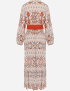 rosa Rochie bej deschis Evazată cu curea Shara