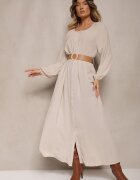 rosa Rochie Bej Palane