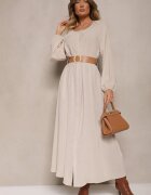 rosa Rochie Bej Palane