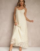 rosa Rochie Bej Trapezoidală cu viscoză cu bretele Silarisse