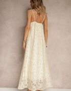 rosa Rochie Bej Trapezoidală cu viscoză cu bretele Silarisse