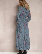 rosa Rochie Bleumarin Plisată cu flori Emiranda
