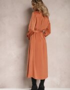 rosa Rochie Cămașă Evazată Roz cu Cordon Physsa