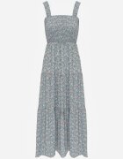rosa Rochie Cloche Albastru deschis cu Flori cu Bretele Malaisia