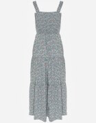 rosa Rochie Cloche Albastru deschis cu Flori cu Bretele Malaisia