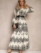 rosa Rochie Cloș Neagră cu Vâscoză cu nasturi Ilathinna