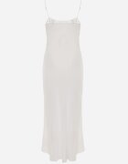 rosa Rochie de seară cu conținut mare de Tencel cu jabou din volănașe Ampile Albă