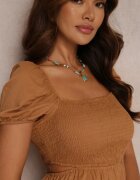 rosa Rochie Maro din Bumbac Fjellon