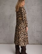 rosa Rochie Maro Imprimeu leopard din Viscoză cu croi evazat cu cordon Meliri