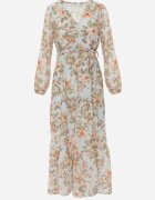 rosa Rochie Maxi mentă cu Decolteu petrecut și elastic cu legătură în talie Alret