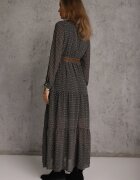rosa Rochie Neagră Cu Curea Agareope