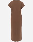 rosa Rochie oversize din bumbac cu buzunare și decolteu în V Iphne Maro