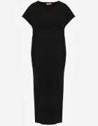 rosa Rochie oversize din bumbac cu buzunare și decolteu în V Iphne Neagră