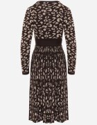 rosa Rochie petrecută cu imprimeu leopard cu vâscoză și curea Aneelde Maro