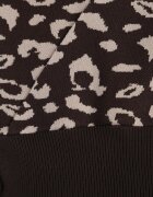 rosa Rochie petrecută cu imprimeu leopard cu vâscoză și curea Aneelde Maro