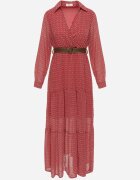 rosa Rochie Roșie Cu curea Agareope