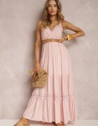 rosa Rochie Roz cu curea Asoonice