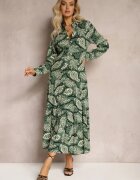 rosa Rochie tip cămașă verde închis cu flori Kolni