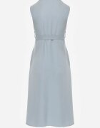 rosa Rochie trapez midi fără mâneci cu cordon albastru deschis Ajana