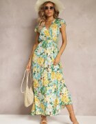 rosa Rochie Verde-Bej Fionowen