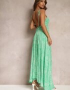 rosa Rochie Verde Cloș Legată la gât din viscoză Frederica