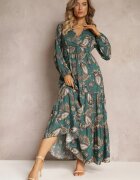 rosa Rochie Verde Demestra