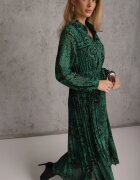 rosa Rochie Verde închis Cloche cu cordon de legat Blerore