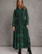rosa Rochie Verde închis Cloche cu cordon de legat Blerore