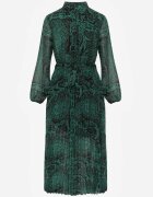 rosa Rochie Verde închis Cloche cu cordon de legat Blerore