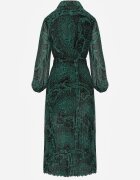 rosa Rochie Verde închis Cloche cu cordon de legat Blerore