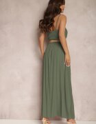 rosa Rochie Verde închis cu Cordon Auxonia