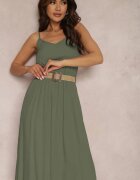 rosa Rochie Verde închis cu Cordon Auxonia