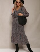 rosa Rochie Verde închis cu Decolteu triunghiular și Elastic în talie Abido