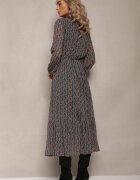 rosa Rochie Verde închis cu Decolteu triunghiular și Elastic în talie Abido