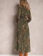 rosa Rochie Verde închis Plisată Florală Emiranda