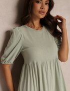 rosa Rochie verde mentă din bumbac Hagelin